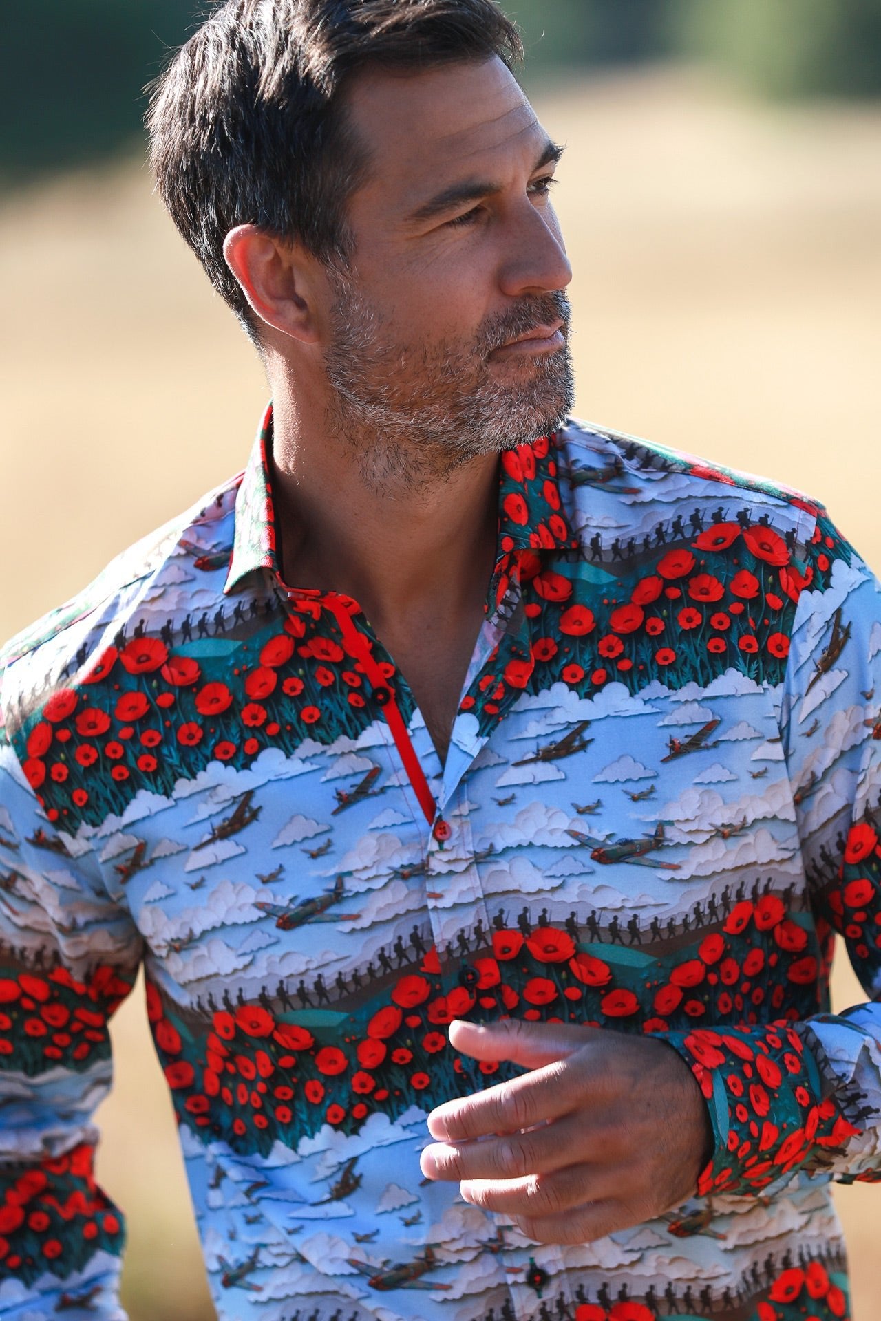 TENCEL POPPY MULTICOLOUR PRINT SHIRT - Claudio Lugli Shirts