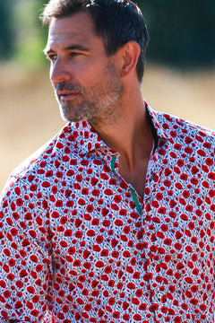 TENCEL POPPY PRINT SHIRT - Claudio Lugli Shirts