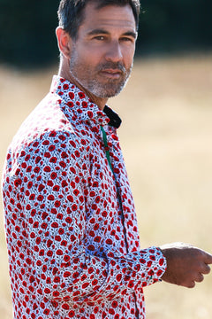 TENCEL POPPY PRINT SHIRT - Claudio Lugli Shirts