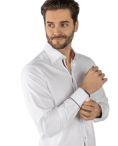 Textured Jacquard Shirt W/ Amethyst Insert - Claudio Lugli Shirts