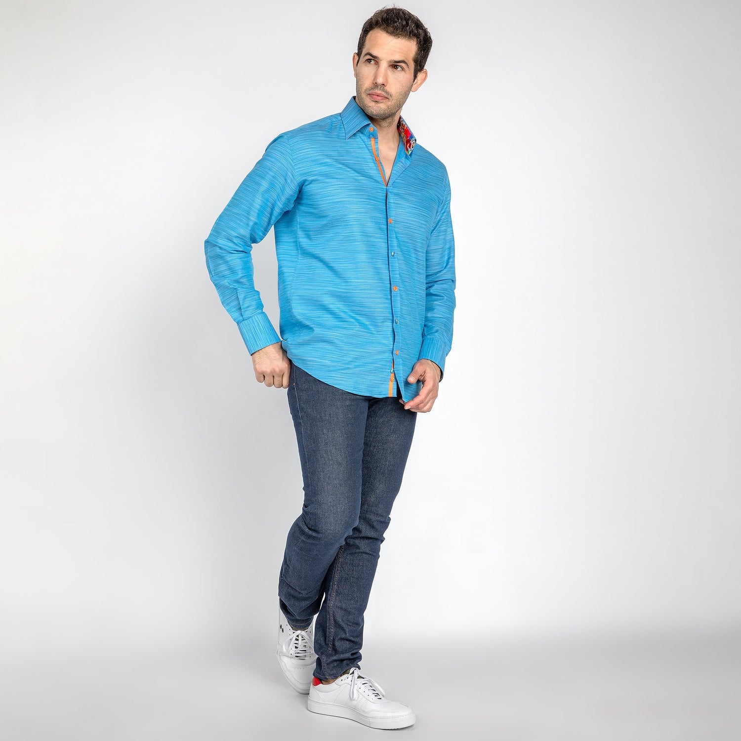 TEXTURED WASH CLASSIC SHIRT - Premium Men's Patterned Shirt by Claudio Lugli | Bold Design, Tailored Fit, Best Printed Shirts