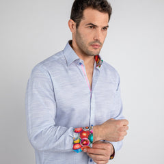 TEXTURED WASH CLASSIC SHIRT - Premium Men's Patterned Shirt by Claudio Lugli | Bold Design, Tailored Fit, Best Printed Shirts