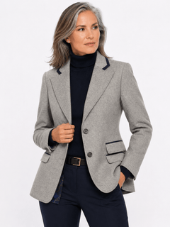 THE ASCOT HERRINGBONE CONTRAST BLAZER - Claudio Lugli Shirts