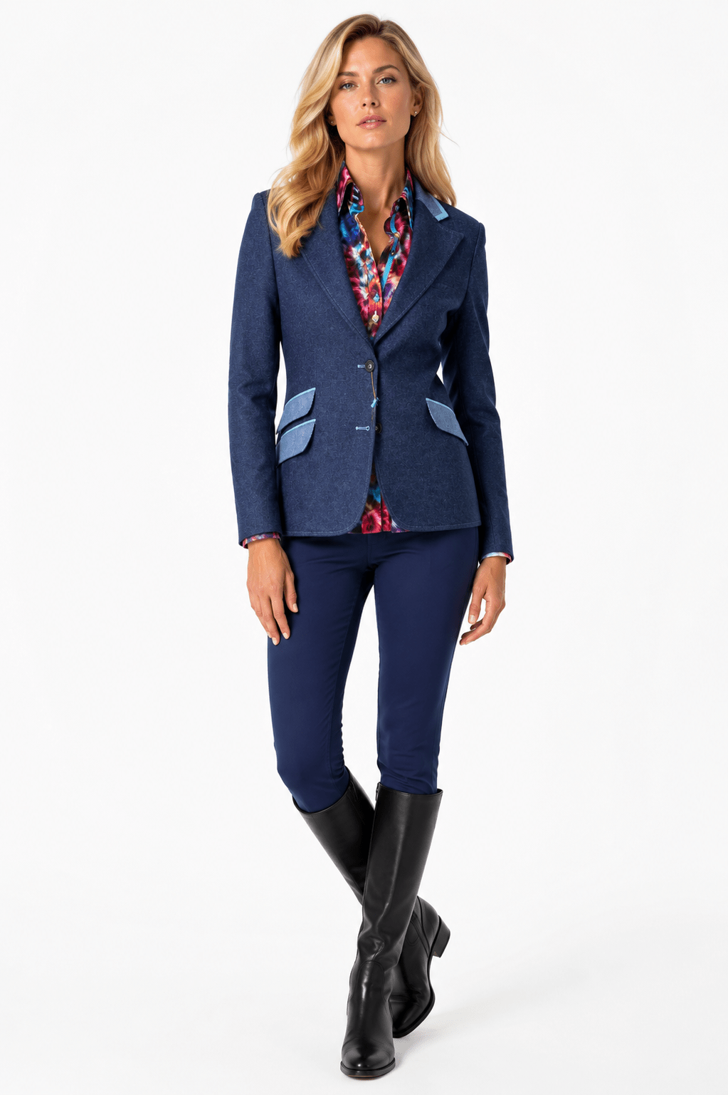 THE ASCOT HERRINGBONE CONTRAST BLAZER - Claudio Lugli Shirts