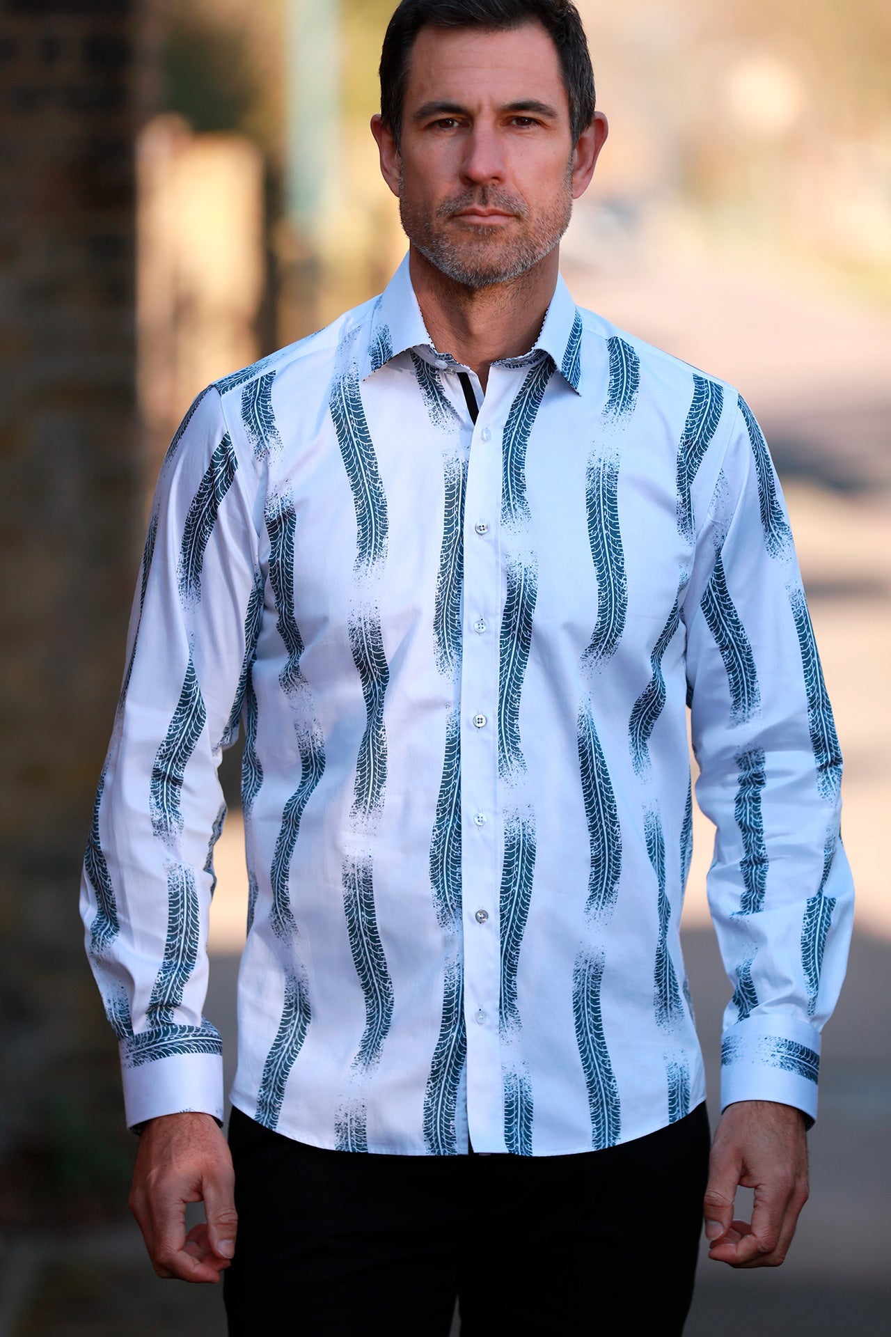THE BURNOUT TYRE MARK PRINT SHIRT - Claudio Lugli Shirts