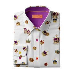 THE CROWN WOMENS PRINT SHIRT - Premium Men's Patterned Shirt by Claudio Lugli | Bold Design, Tailored Fit, Best Printed Shirts