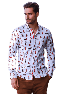 The Dachshund Tencel Print Shirt - Claudio Lugli Shirts