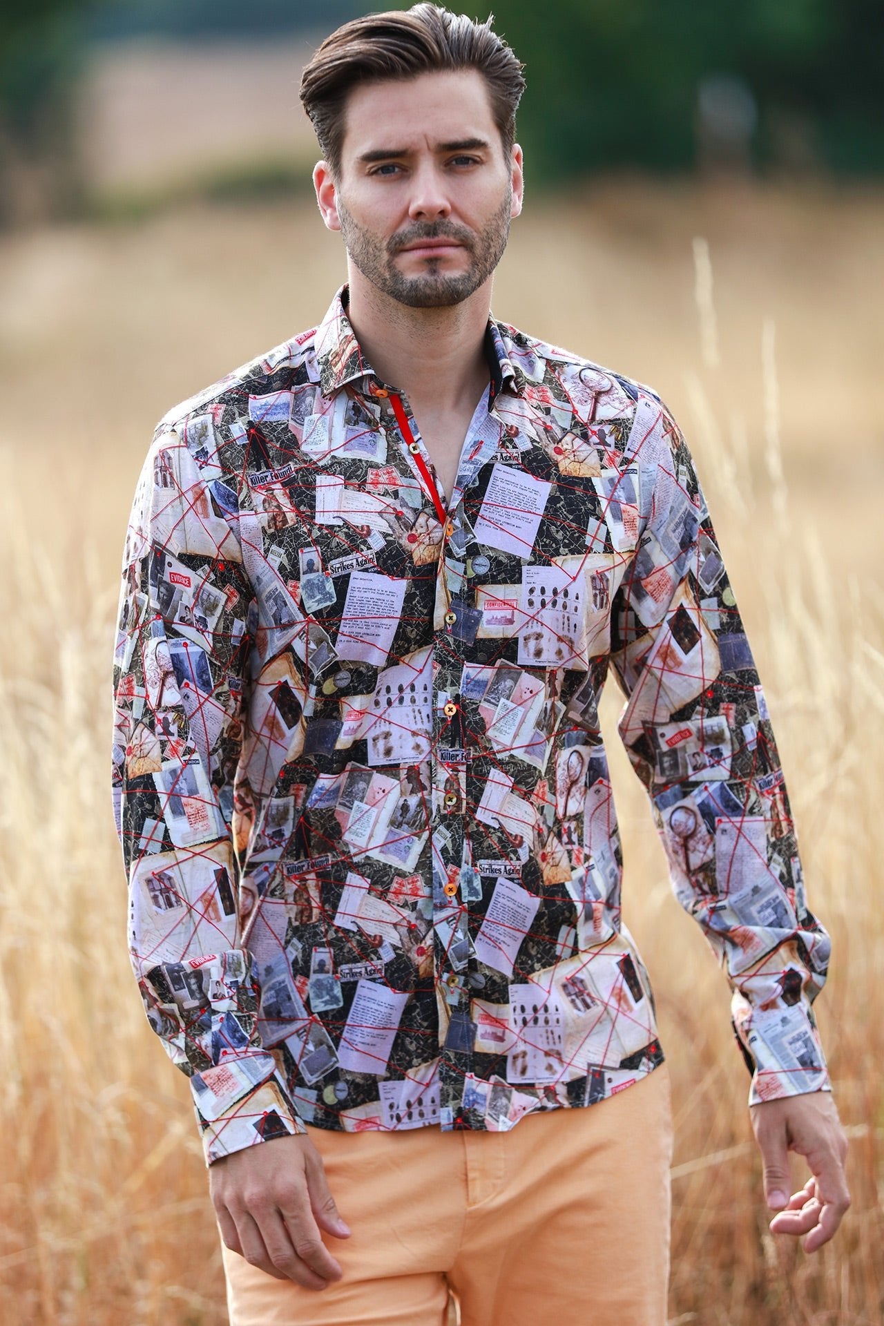 THE DETECTIVE PRINT SHIRT - Claudio Lugli Shirts