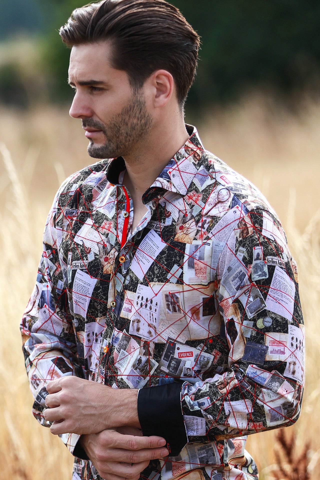 THE DETECTIVE PRINT SHIRT - Claudio Lugli Shirts