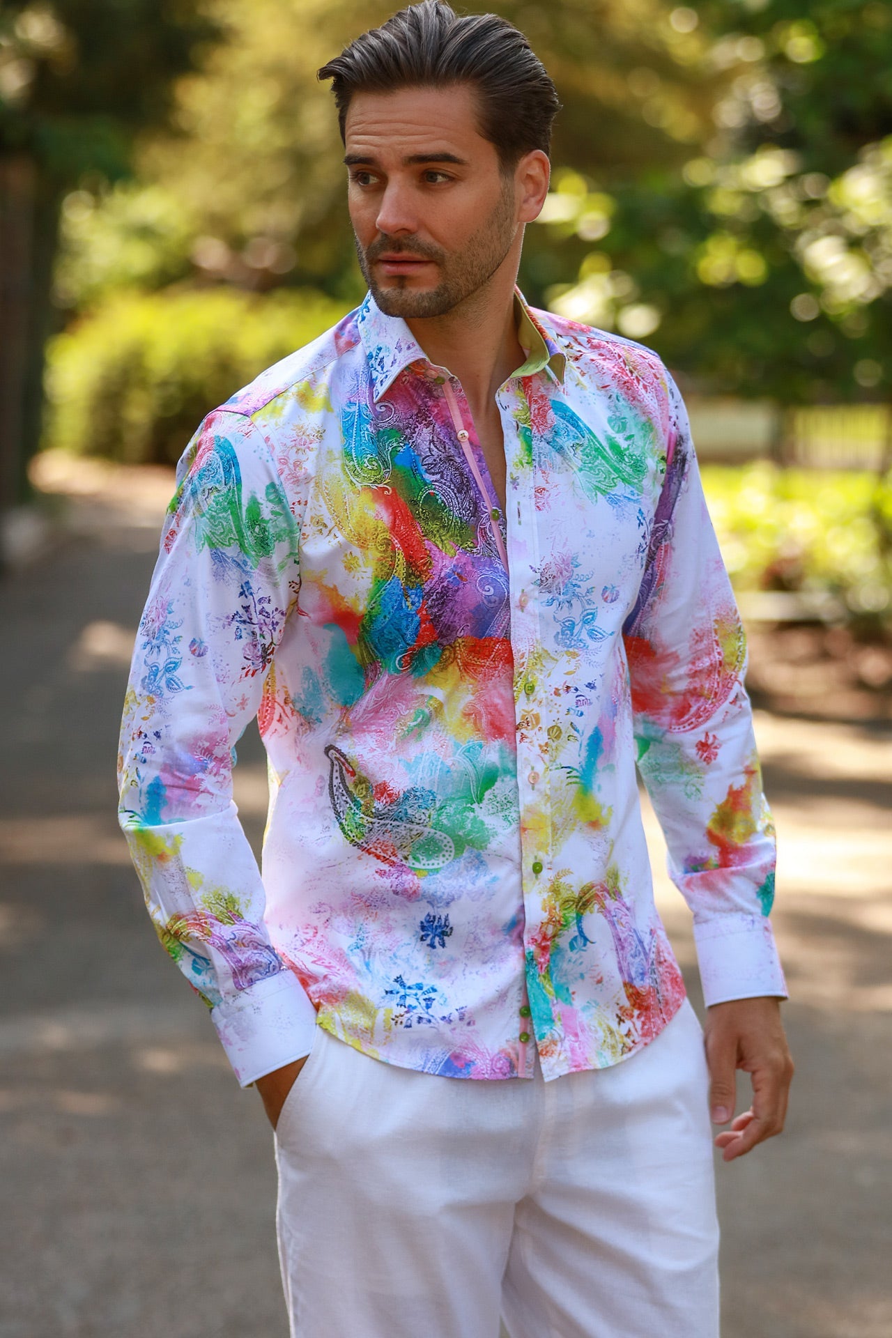 THE EDEN DRIFT PRINT SHIRT - Claudio Lugli Shirts