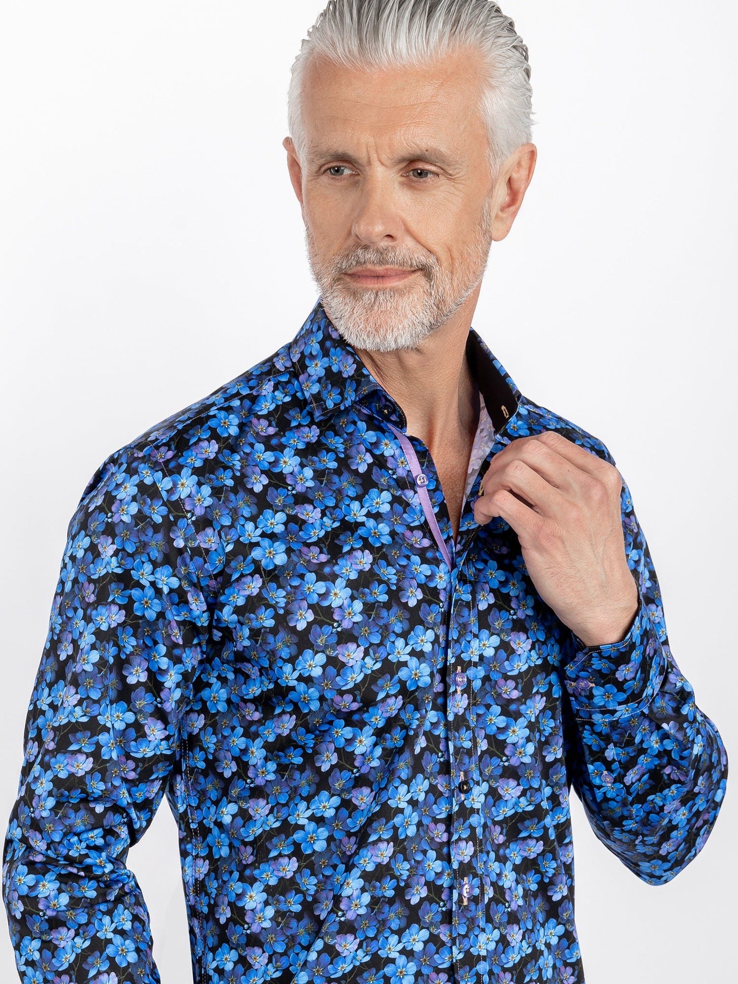 THE FORGET ME NOT GARDEN PRINT SHIRT - Claudio Lugli Shirts