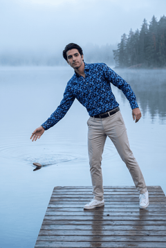 The Forget Me Not Garden Print Shirt - Claudio Lugli Shirts