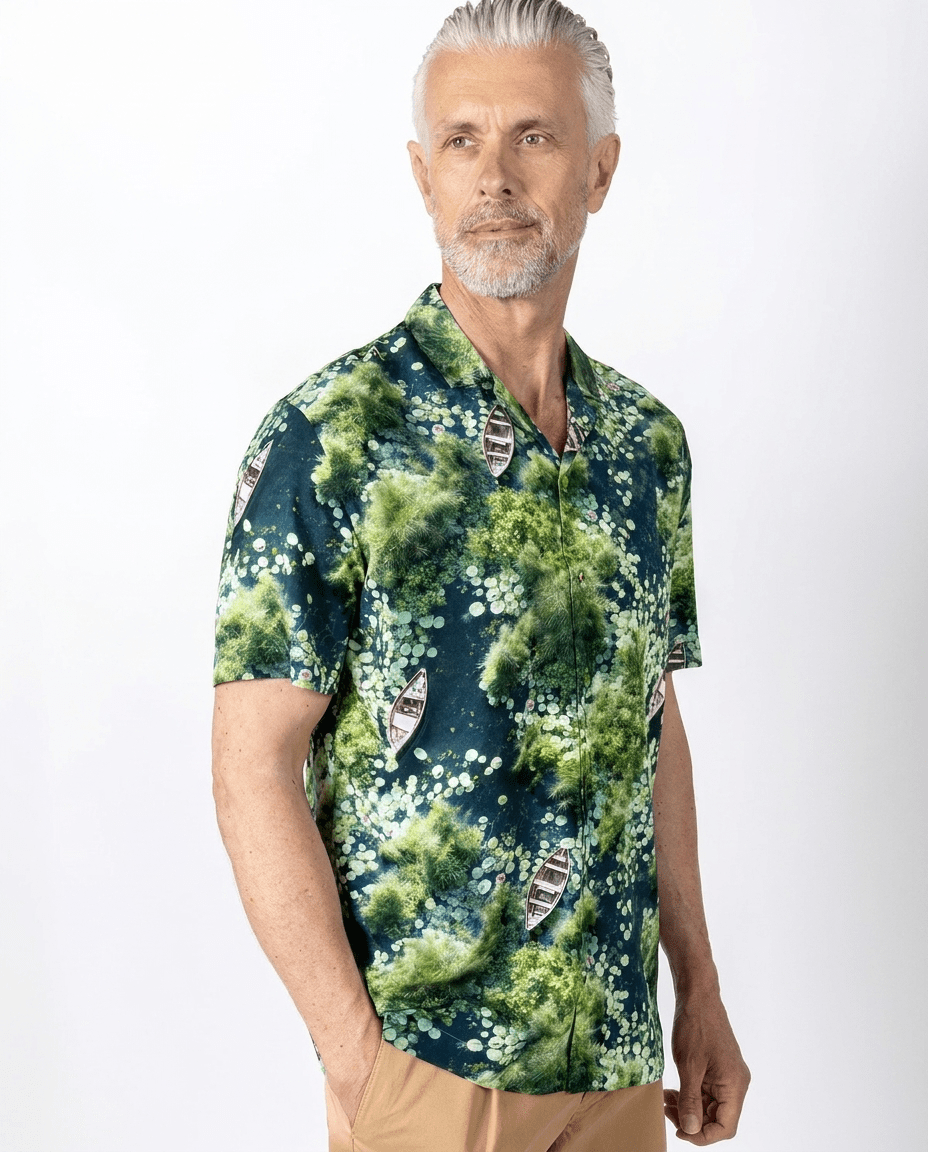 The Green Lagoon Hawaiian Shirt - Claudio Lugli Shirts