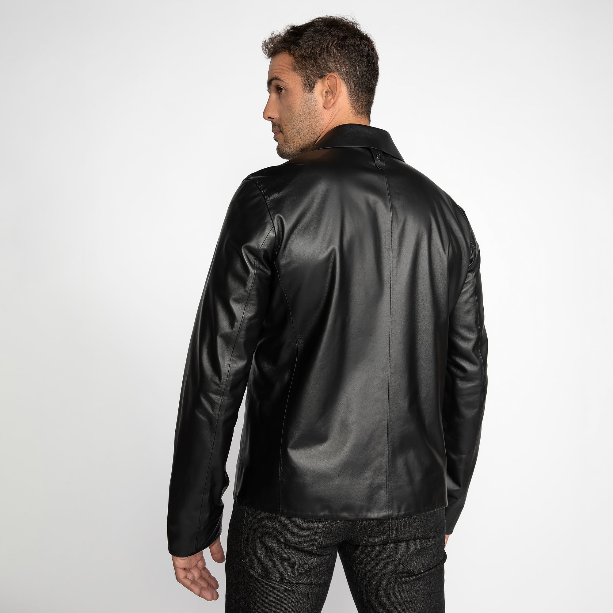 The Rebel Leather Jacket - Jet Black | Claudio Lugli