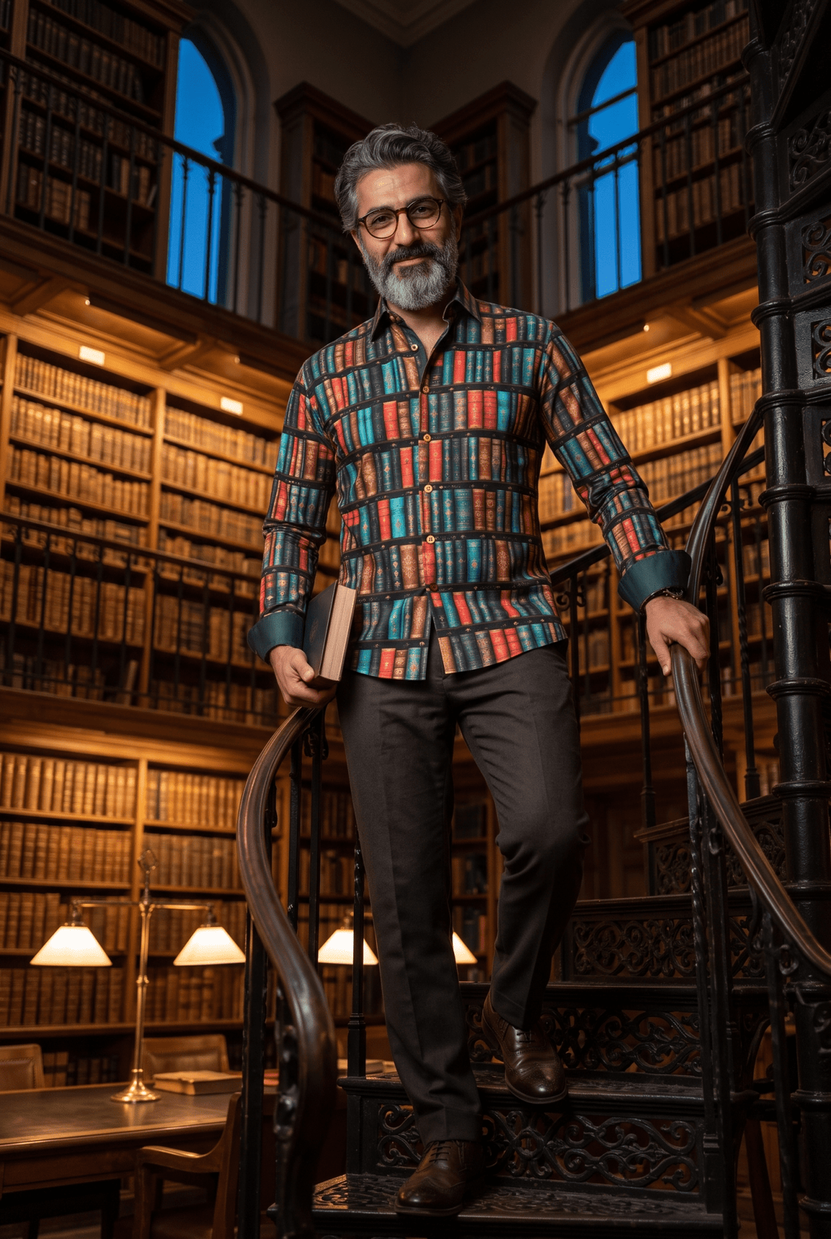 The Library Print Shirt - Claudio Lugli Shirts
