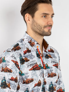 The Locomotive Blueprint Shirt - Claudio Lugli Shirts