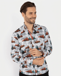 The Locomotive Blueprint Shirt - Claudio Lugli Shirts