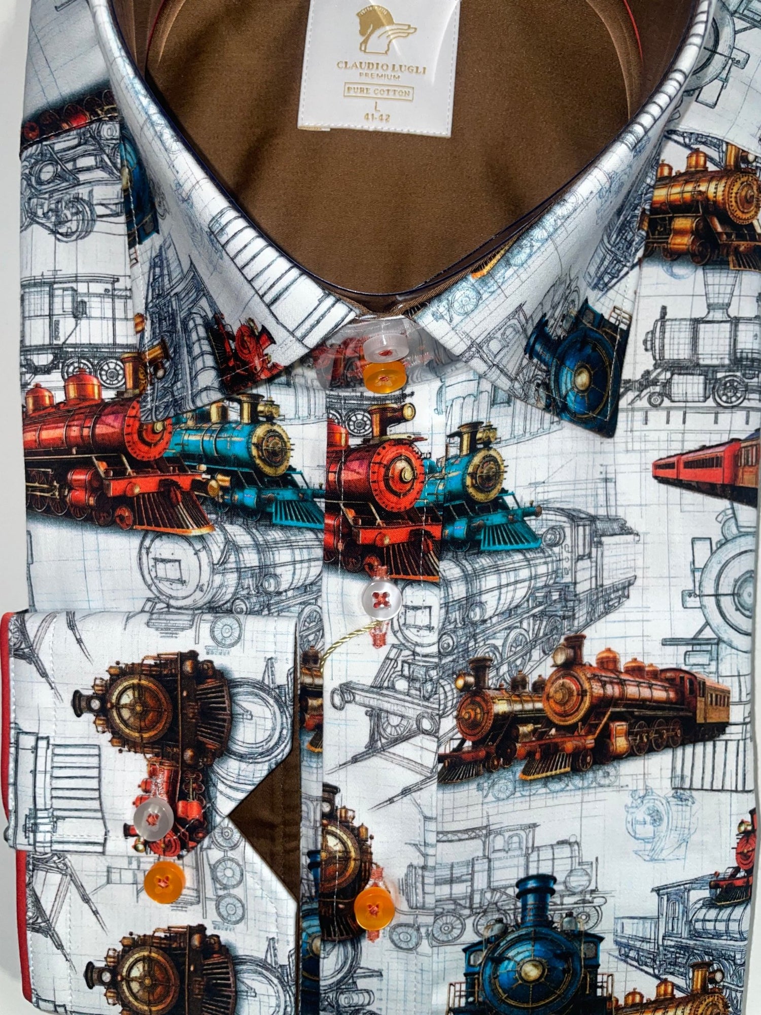 The Locomotive Blueprint Shirt - Claudio Lugli Shirts