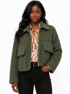 THE MOSS MOHAIR ZIP SHACKET - Claudio Lugli Shirts