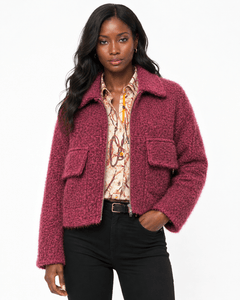 THE MOSS MOHAIR ZIP SHACKET - Claudio Lugli Shirts