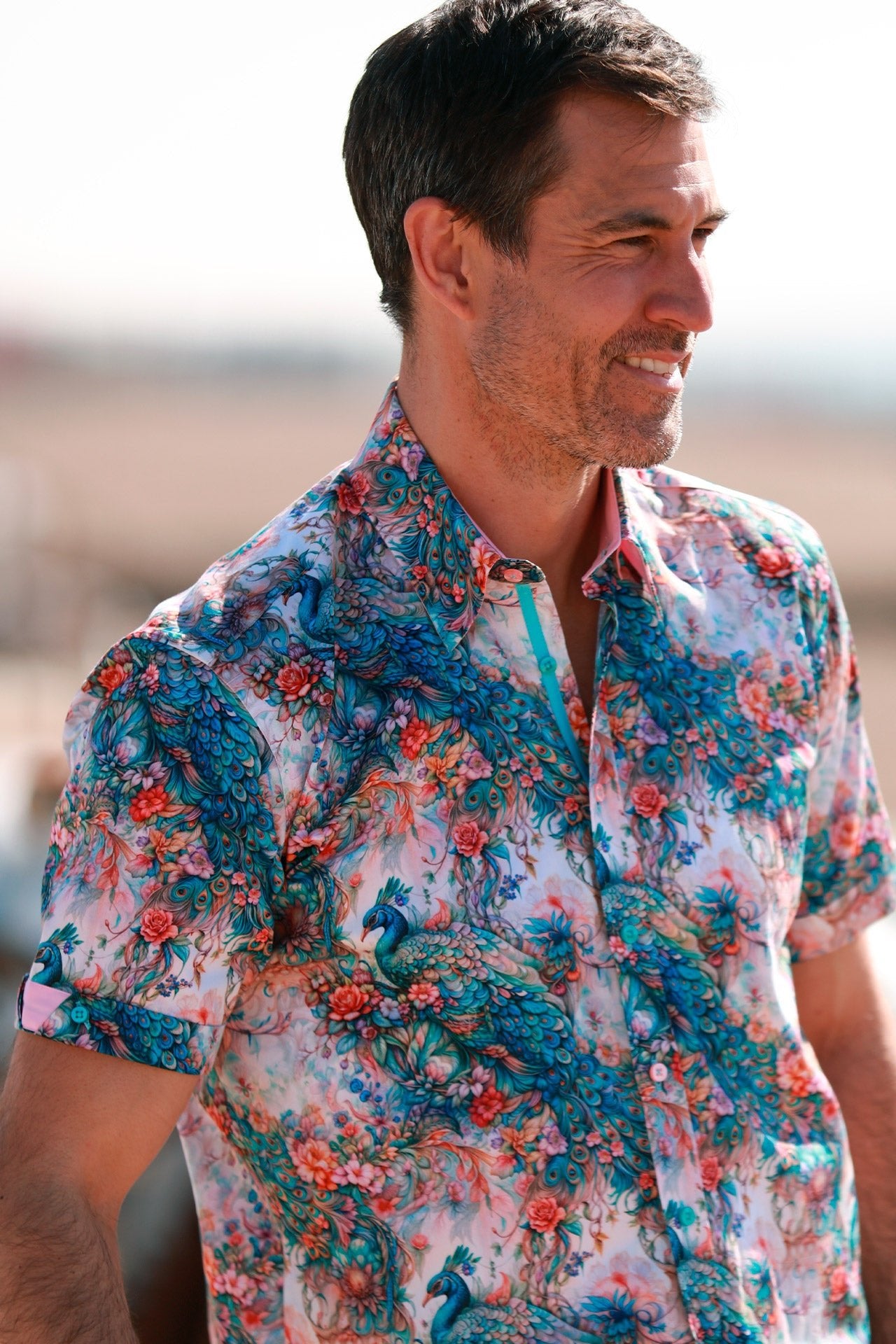 THE PEACOCK GARDEN - Premium Men's Patterned Shirt by Claudio Lugli | Bold Design, Tailored Fit, Best Printed Shirts