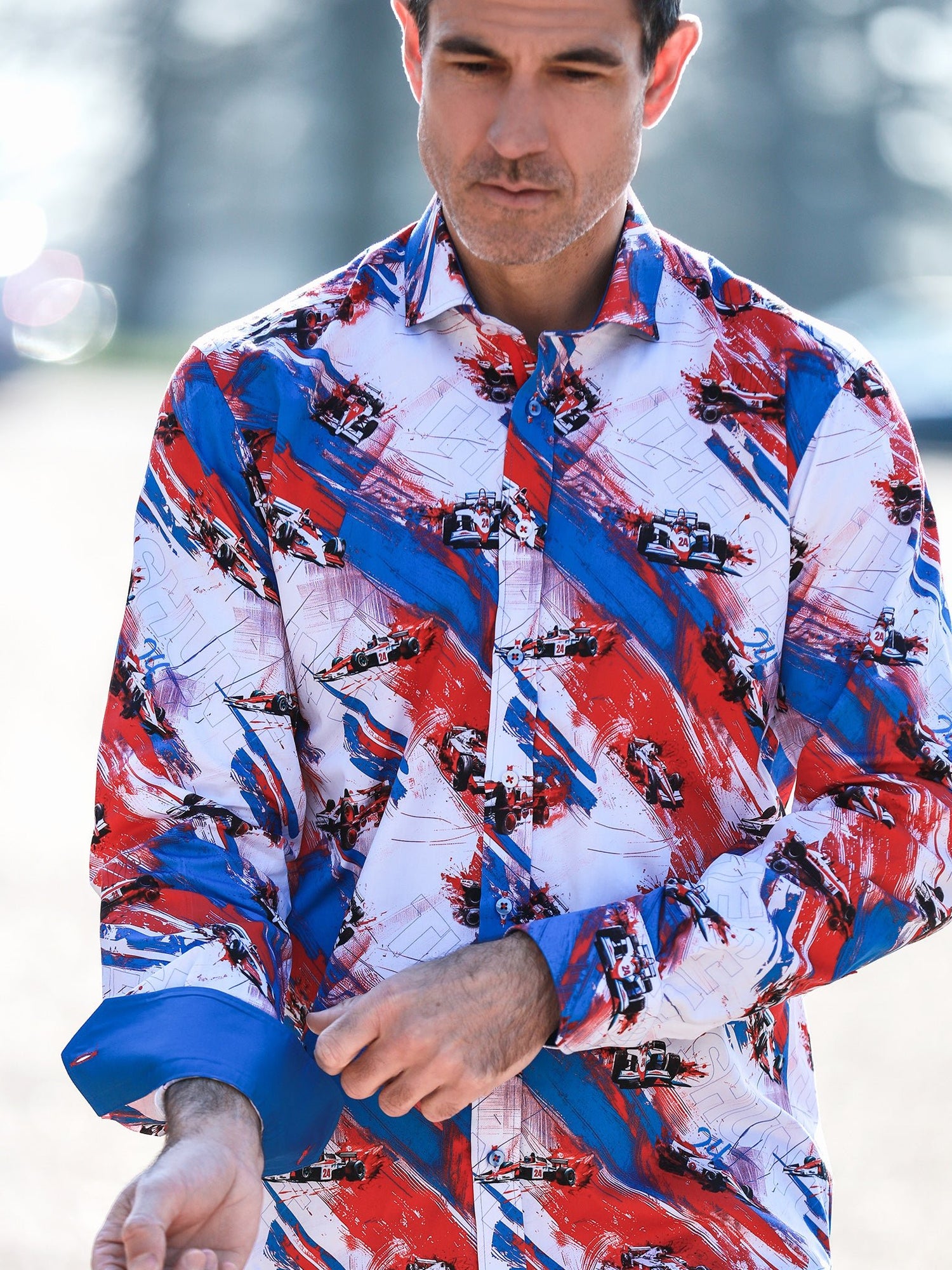 THE SHUNT – MEN'S VINTAGE RACING PRINT SHIRT - Claudio Lugli Shirts