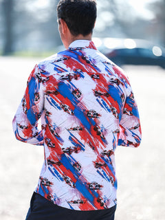 THE SHUNT – MEN'S VINTAGE RACING PRINT SHIRT - Claudio Lugli Shirts