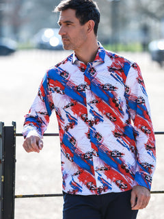THE SHUNT – MEN'S VINTAGE RACING PRINT SHIRT - Claudio Lugli Shirts