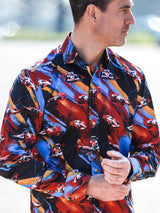 THE SHUNT – MEN'S VINTAGE RACING PRINT SHIRT - Claudio Lugli Shirts