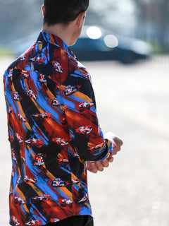 THE SHUNT – MEN'S VINTAGE RACING PRINT SHIRT - Claudio Lugli Shirts