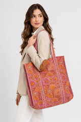 THE SUNSET BLOOM QUILTED BAG - Claudio Lugli Shirts