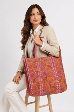 THE SUNSET BLOOM QUILTED BAG - Claudio Lugli Shirts