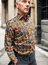 THE SUPERVILLAIN PRINT SHIRT - Claudio Lugli Shirts