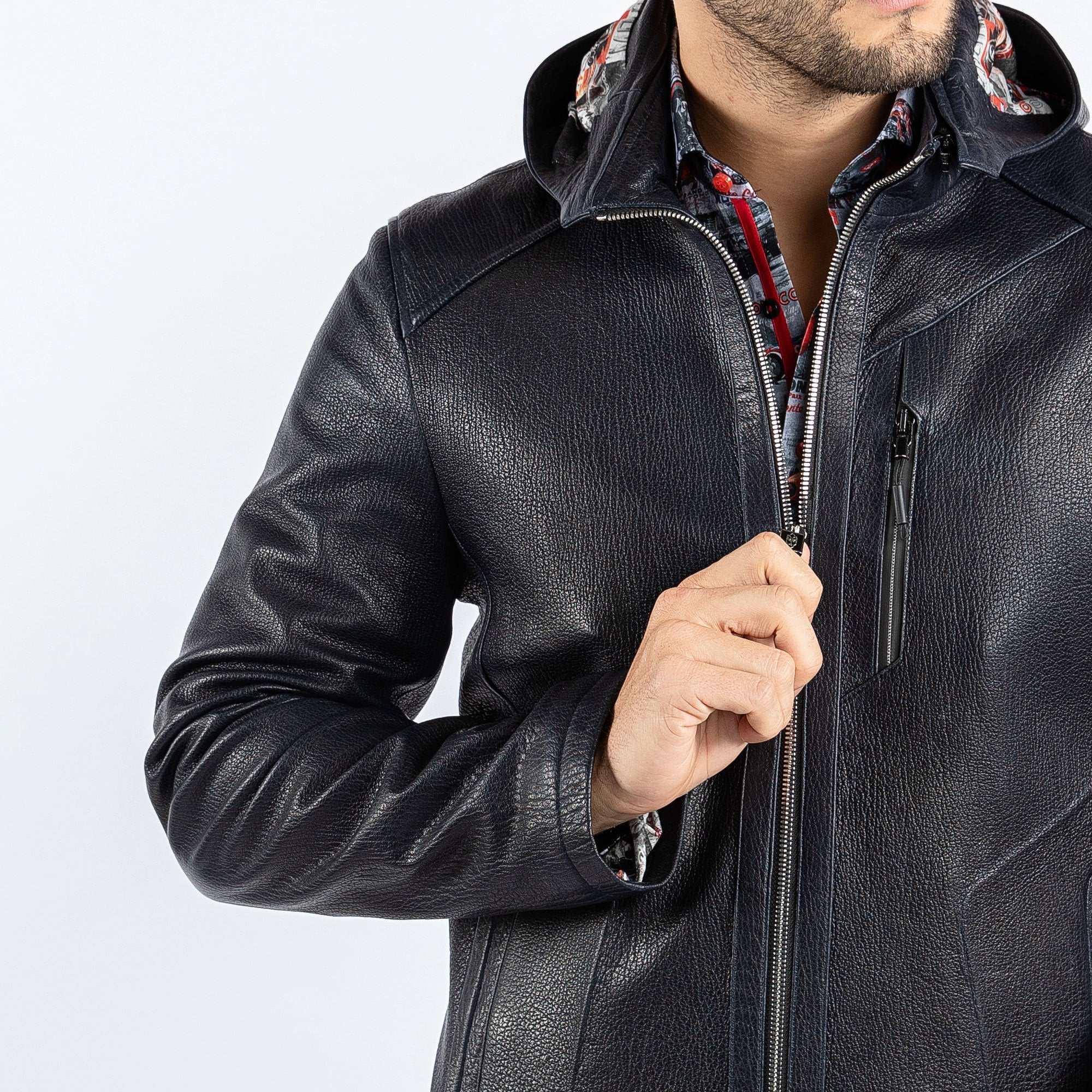 Stylish Leather Hoodie - Ultimate Comfort & Durability – Claudio