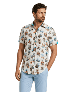 The World Lens Camera Print Short Sleeve Shirt - Claudio Lugli Shirts
