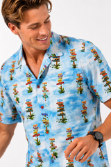 TIE DYE BEACH SIGNS HAWAIIAN SHIRT - Claudio Lugli Shirts