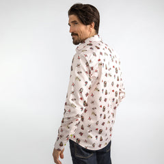 TRADITIONAL TATTOO ART PRINT SHIRT - Premium Men's Patterned Shirt by Claudio Lugli | Bold Design, Tailored Fit, Best Printed Shirts