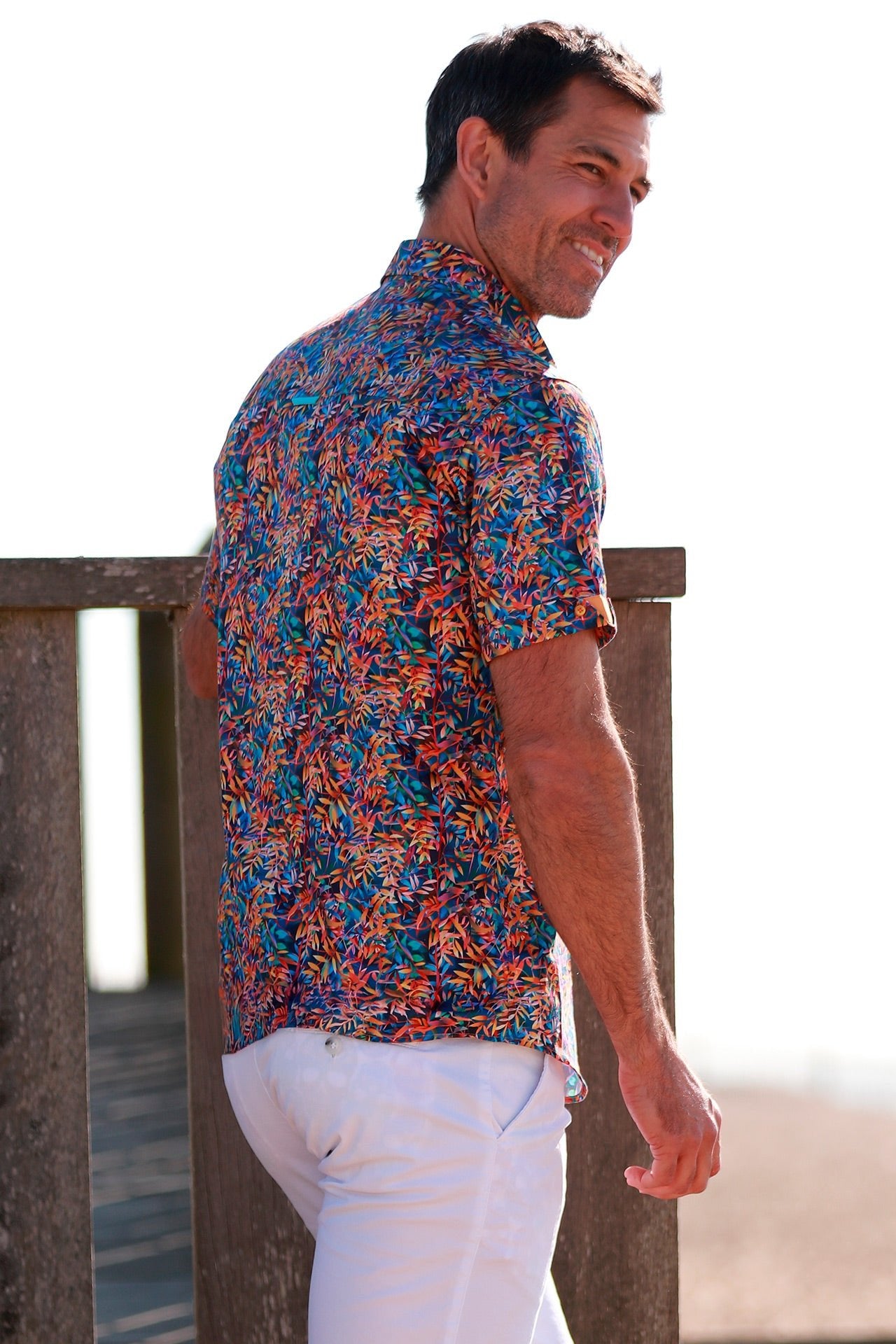 TROPICAL NEON SHORT SLEEVE SHIRT – Premium Men's Patterned Shirt by Claudio Lugli | Bold Design, Tailored Fit, Best Printed Shirts