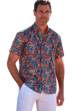 Tropical Neon Short Sleeve Shirt - Claudio Lugli Shirts