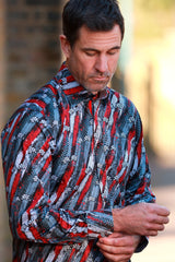 TURBO TRACKS & RACING FLAGS PRINT SHIRT - Claudio Lugli Shirts
