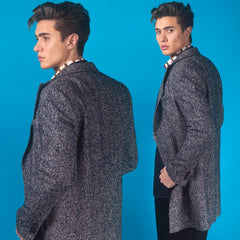 TWEED LONG COAT - Premium Men's Patterned Shirt by Claudio Lugli | Bold Design, Tailored Fit, Best Printed Shirts