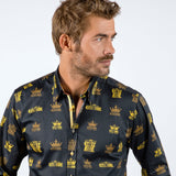 TYSON FURY: OFFICIAL TEAM FURY PRINT SHIRT - Premium Men's Patterned Shirt by Claudio Lugli | Bold Design, Tailored Fit, Best Printed Shirts