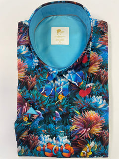 UNDER THE OCEAN SHORT SLEEVE SHIRT – Premium Men's Patterned Shirt by Claudio Lugli | Bold Design, Tailored Fit, Best Printed Shirts