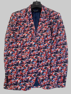 UNION JACK PRINTED FITTED JACKET - Claudio Lugli Shirts
