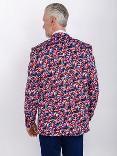 UNION JACK PRINTED FITTED JACKET - Claudio Lugli Shirts
