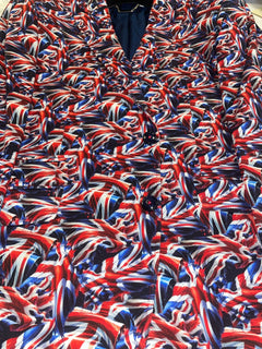 UNION JACK PRINTED FITTED JACKET - Claudio Lugli Shirts