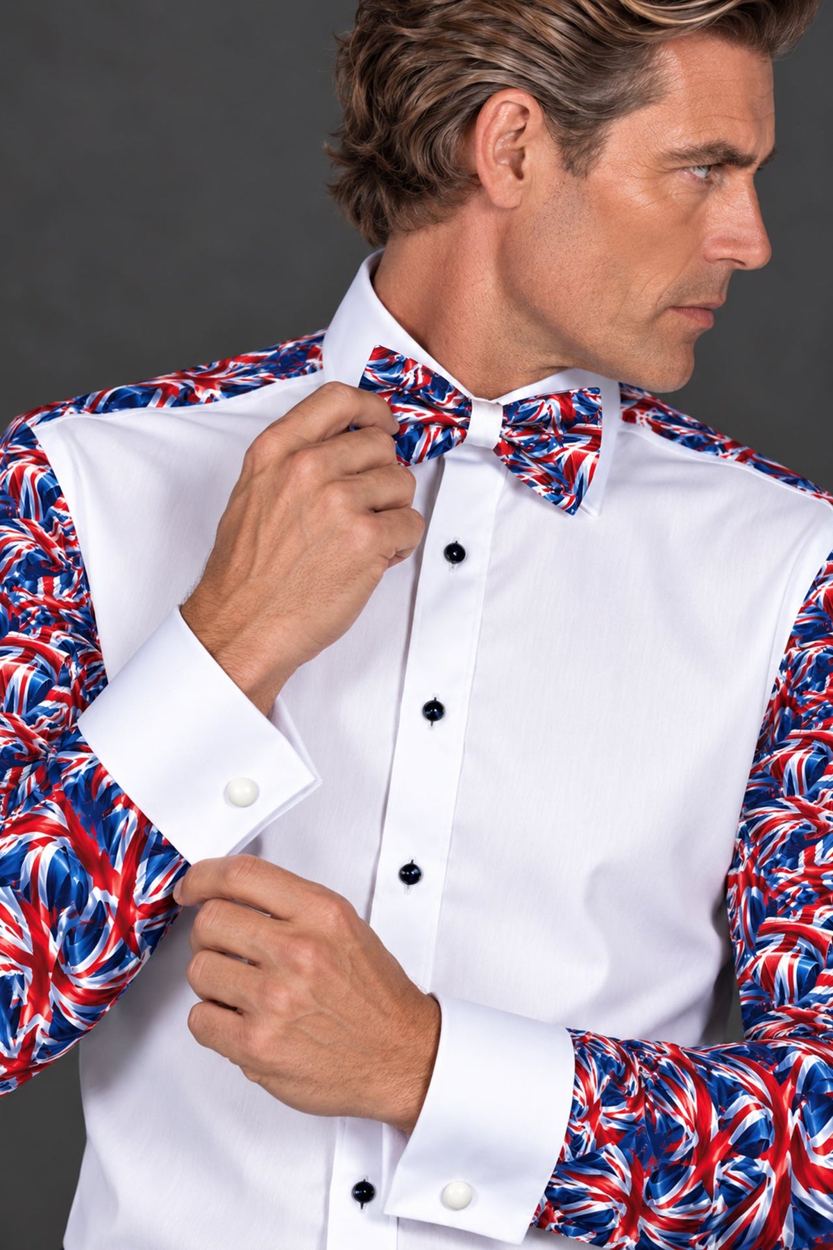 Union Jack Tuxedo Shirt - Claudio Lugli Shirts