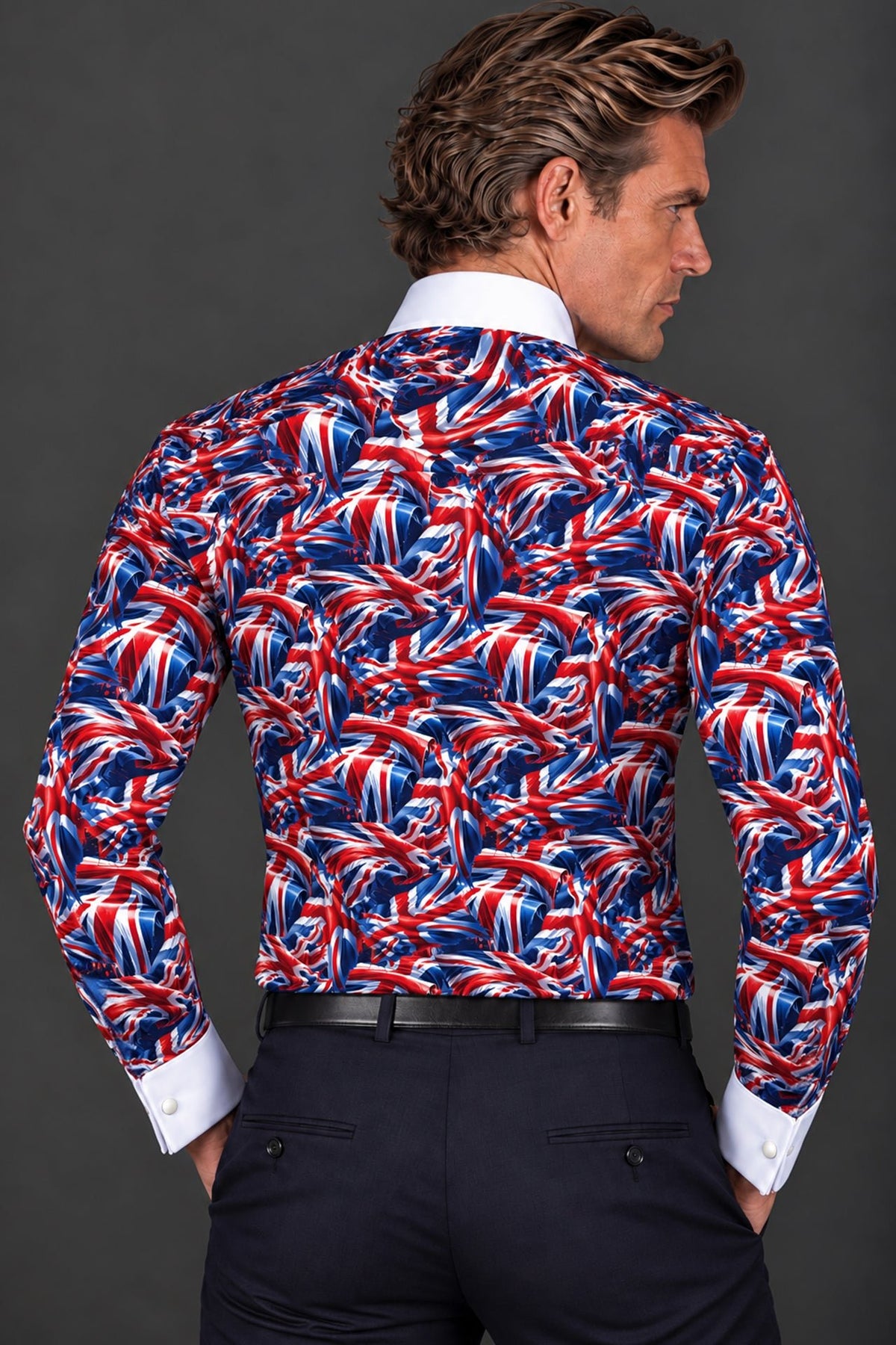Union Jack Tuxedo Shirt - Claudio Lugli Shirts
