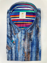 URBAN BRUSH STROKE SHORT SLEEVE SHIRT – Premium Men's Patterned Shirt by Claudio Lugli | Bold Design, Tailored Fit, Best Printed Shirts