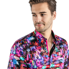 Vegas at Night Print Shirt - Claudio Lugli Shirts